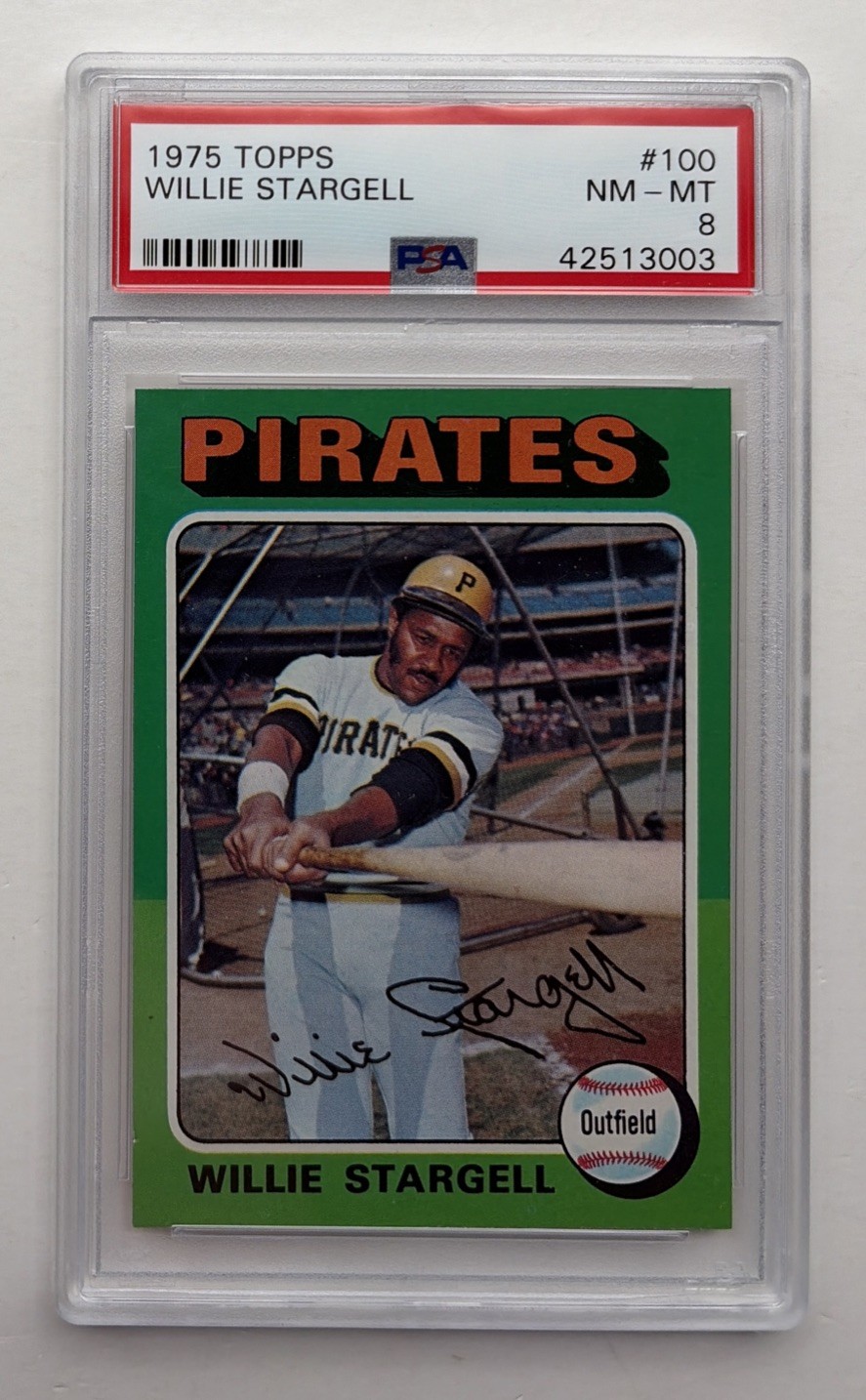 Vintage 1975 Topps - Willie Stargell #100 PSA NM-MT-8