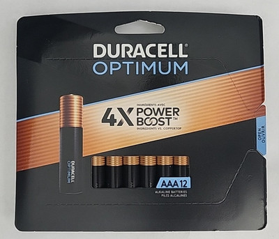 Duracell Optimum AAA Alkaline Batteries 12-Pack