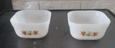 Vintage Fire King  Mini Square Bowl,  Set Of 2