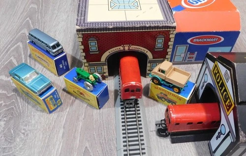 Four Lesney match box cars: Numbers 4,40,49,53. Vehicles are all VNM to MINT