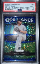 YANKEES 2020 Panini Prizm - Brilliance Gerrit Cole #B-2 Blue Donut Circle  /199