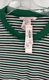 Victoria's Secret Womens Multicolor Striped 2-Piece Pajama Set Size Medium