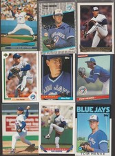 TOM HENKE LOT OF 65 ALL DIFFERENT BASEBALL CARDS CARDINALS BLUE JAYS MISSOURI