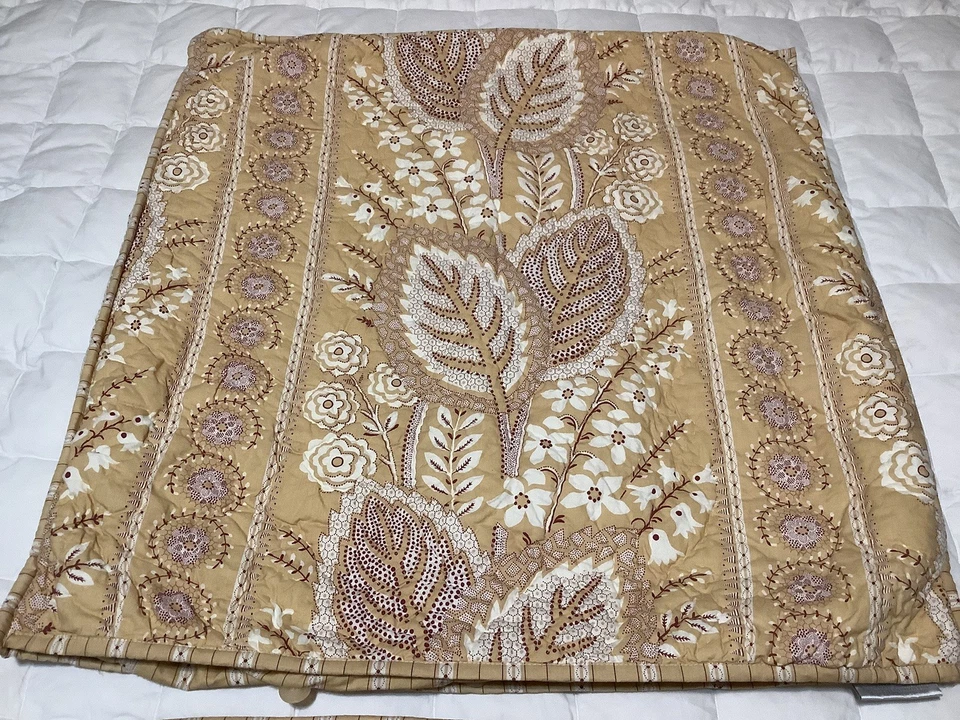 Restoration Hardware "Red/Yellow Leaves" Quilted Euro Sham & Std Sham - Image 2 of 4