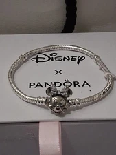 Bracelet Pandora Disney New Minnie Mouse Clasp  Sterling Silver Braclets Size7&6