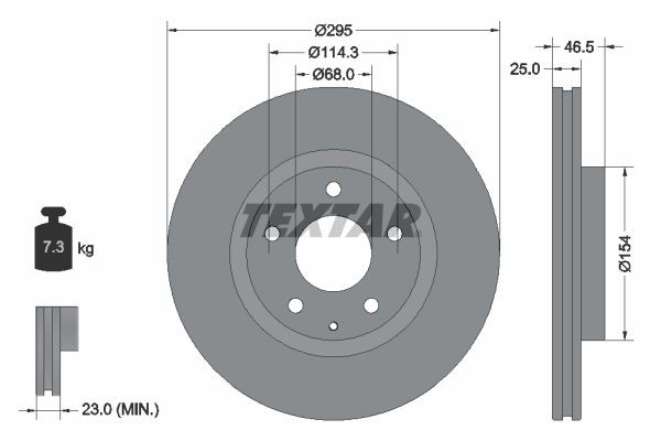2X Bremsscheibe Vorne Textar 92326203 FÜR Mazda-image