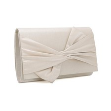 Satin Evening Bag Bow Flap Clutch Purse for Women Formal Party/Prom/Wedding 823