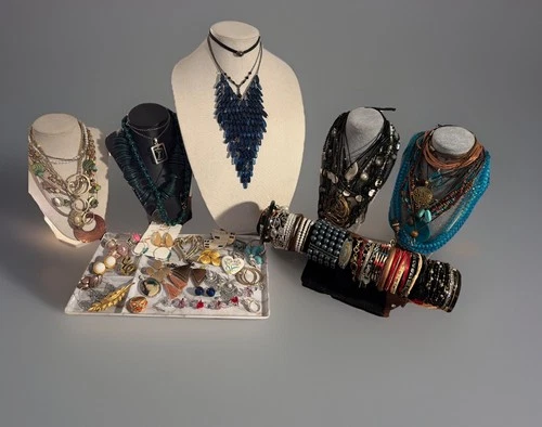 VTG Costume Estate Jewelry Lot Signed Unsigned Trifari Coro Avon BSK Sarah Cov