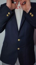 Christian Dior Monsieur Herren Blazer Dunkelblau Goldknöpfe Größe 40