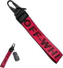 Keychain, Fabric Wrist Lanyard, Key Ring for Keys Wallets Jeans Decoration, Red