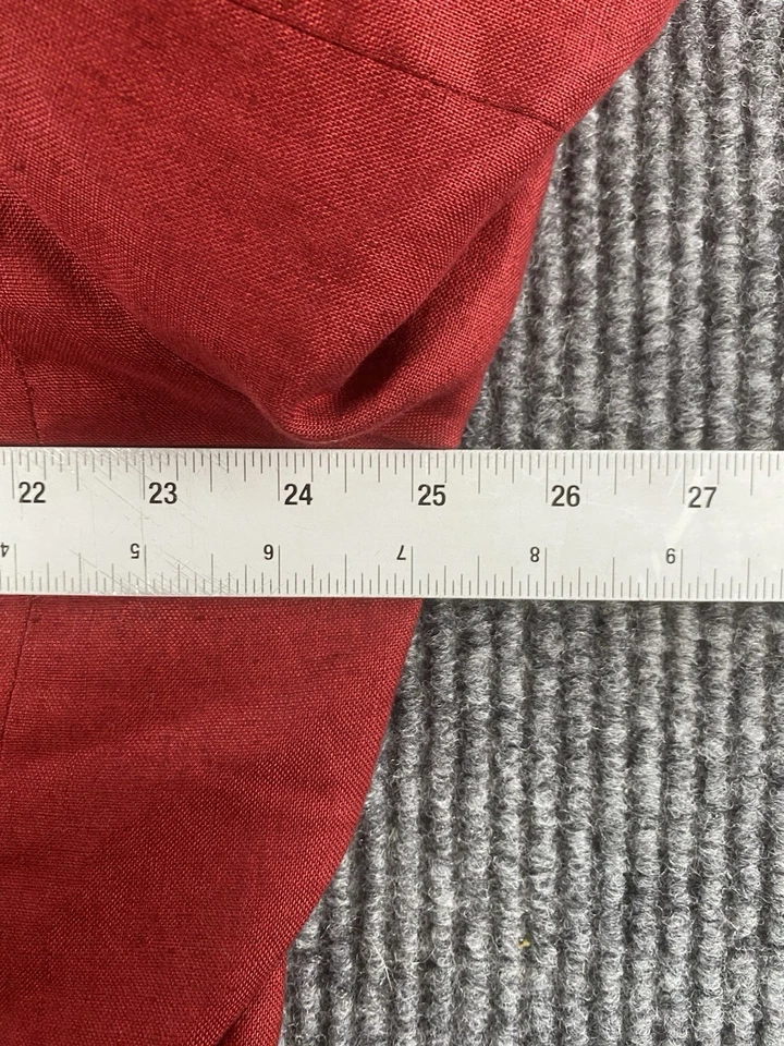Vintage Structure Sport Coat Extra Large Red Linen Designer Summer Premium - Image 2 of 4