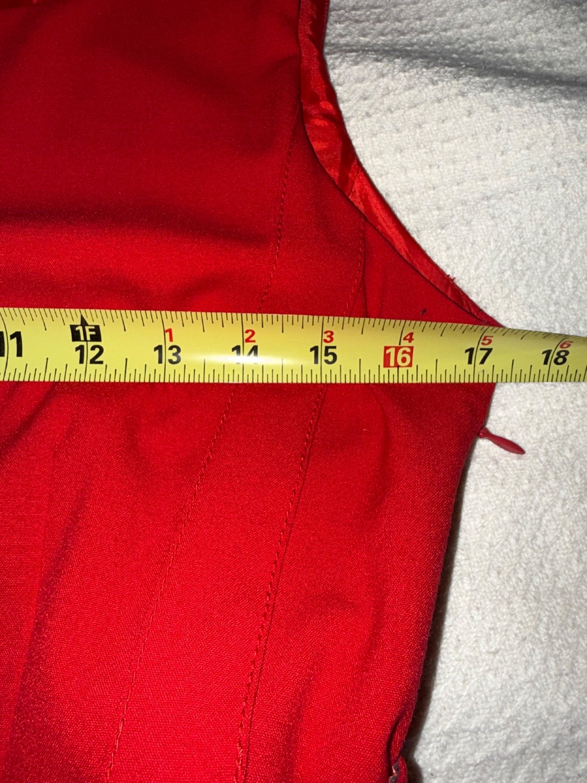 Calvin Klein: Red  Belted Sheath Dress | Sz  4  |  Sleeveless fully lined thumbnail 3