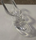 Vintage Fenton Clear White High Heel Princess Slipper Shoe #206