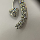 10K White Gold  19 Diamonds Infinity-Heart Pendant  1.1g — photo 4