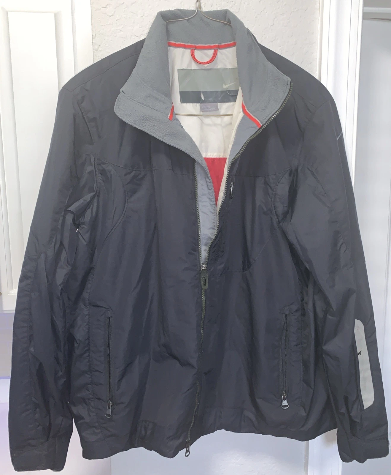 Nike Mens Full Zip Nylon Jacket with Polyester Filling Size XL