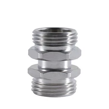 Garden Hose Swivel Adapter,3/4 GHT Male x 3/4 GHT Male Hose Connector,Brass G...