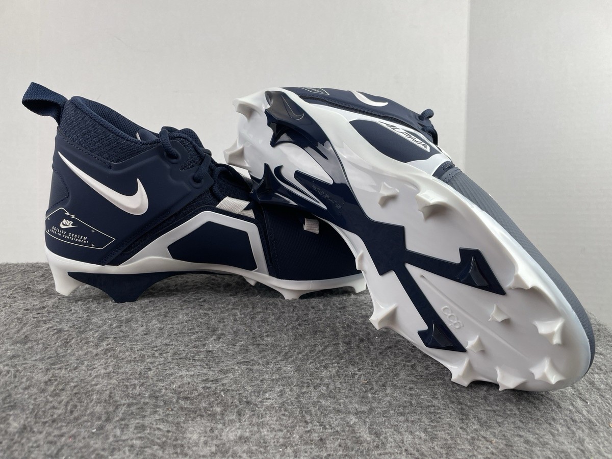 Nike Alpha Menace Pro 3 Football Cleats Navy White DM1788 