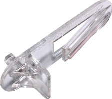 Plastic Locking Shelf Support Clear 1/2" w/ 5mm Peg #3218 (16 Clips) 16 Clips