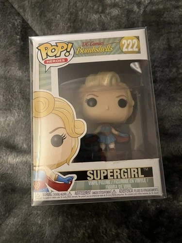 Funko Pop! Bombshells: Supergirl #222 Vinyl Figure plus protector from 2017!