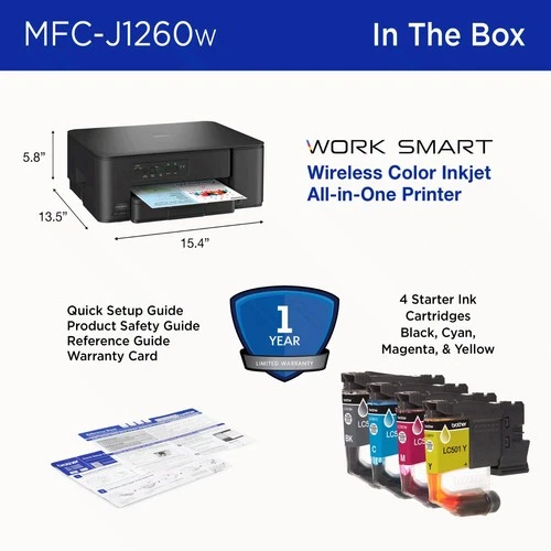 Brother Work Smart MFC-J1260W Wireless Color Inkjet All-in-One Printer image 7