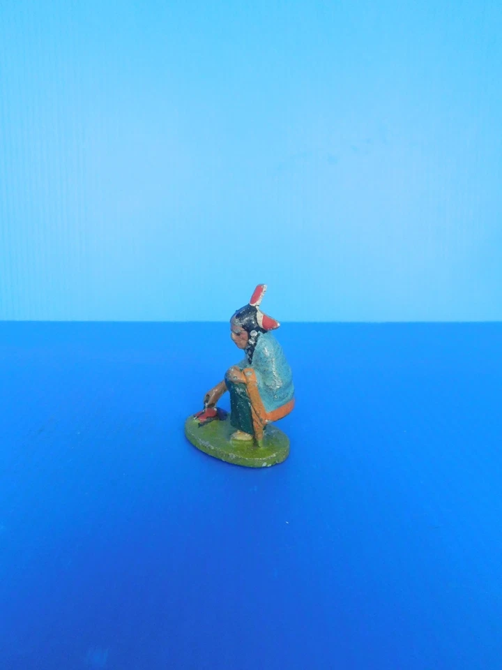 QUIRALU /  LE WESTERN /  LES  INDIENS  :  RARE INDIEN ALLUMANT LE FEU - Photo 4/4