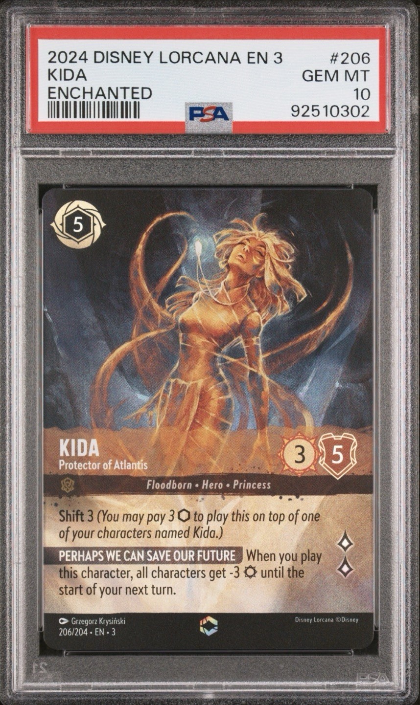 Disney Lorcana Into Inklands Kida Enchanted #206 PSA 10 GEM MINT