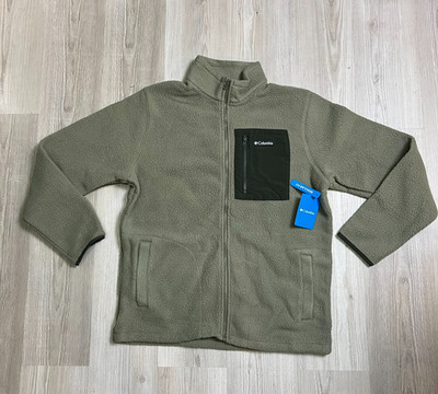 Columbia Jasper Ridge Full Zip Fleece Jacket Stone Olive Green Men Size 2XL