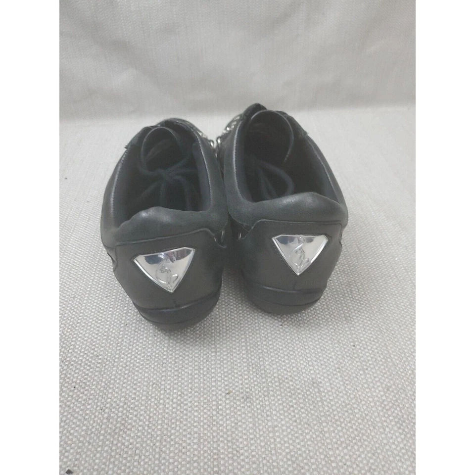 Baby Phat Mujer’s 8 Gris Negro Estrás Moda Tenis Con Cordones Y2K Bling Foto 3 de 4