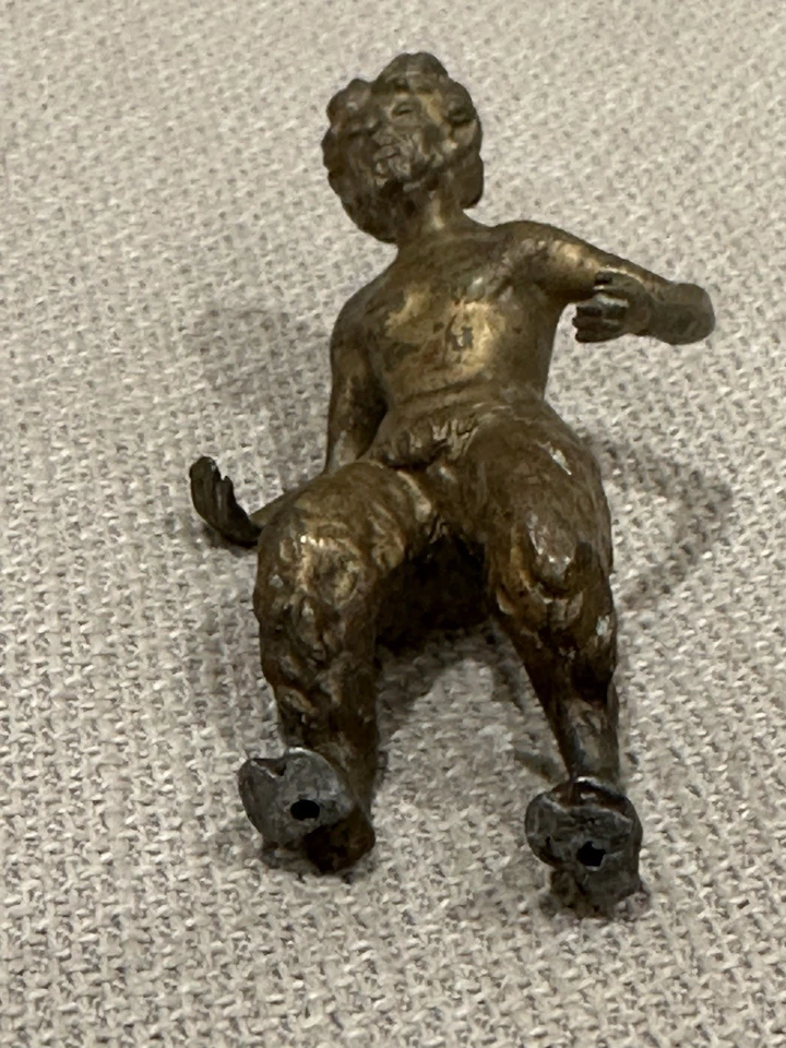 Antique 19th Century Bronze Ormolu Satyr Figure – Clock / Candelabra Mount — 第 4/4 张图片