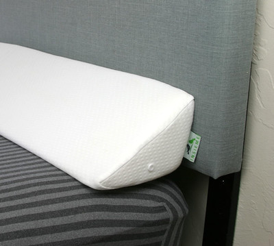 King Size Headboard Gap Filler White Long Bed Wedge Pillow for Covering Cracks