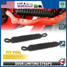 2pcs Car Door Limiting Straps Adjustable Belt For Jeep Wrangler JK/YJ/TJ 1976-21