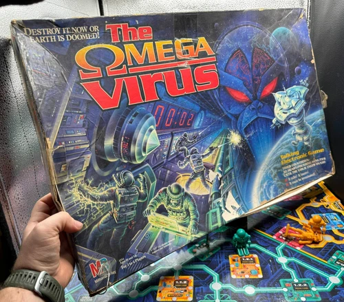 The Omega Virus Board Game 1992 Milton Bradley Talking Electronic Vintage Tested