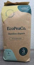 EcoPeaCo. Bamboo Diapers - 8 Count Size 3