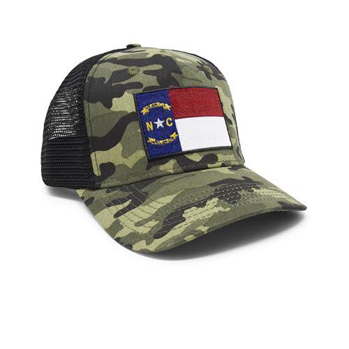 North Carolina Mütze - Snapback Cap - bestickter Patch - Netzrücken (Camouflage) - Bild 1 von 8