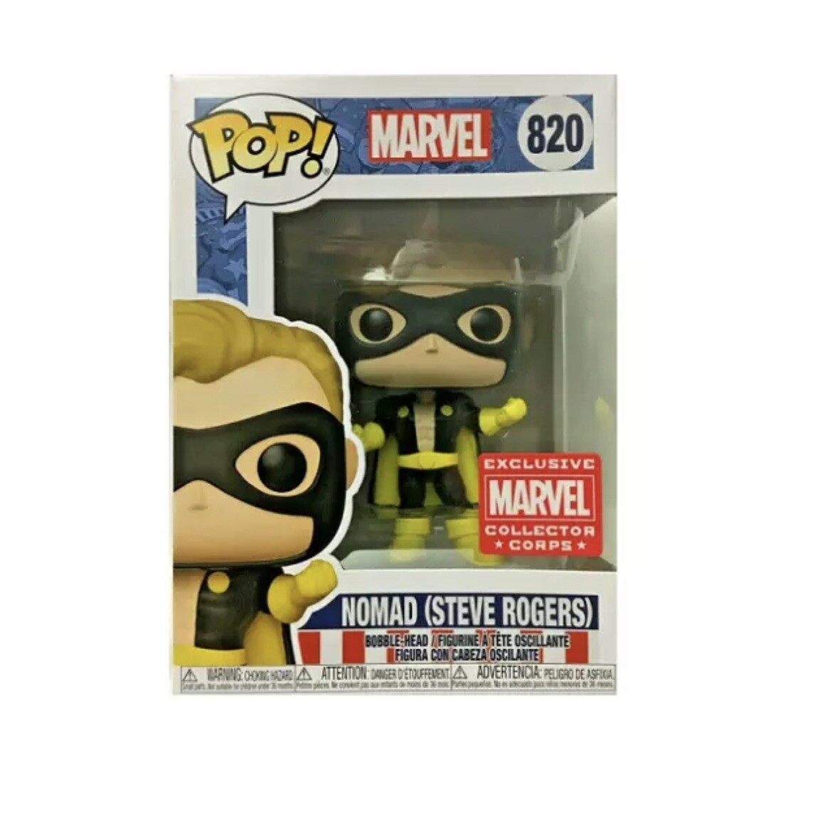 Funko POP Marvel 820 Collector Corps Exclusive Nomad (Steve Rogers