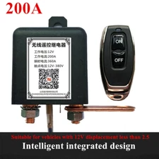 Car Battery Disconnect Cut Off Isolator Master Switch w/Wireless Remote Control
