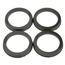 (4) Plastic Black Hub Centric Rings Hubrings 57.1mm Hub & 73.1mm Wheel (57-73)