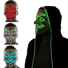 Clubbing Rave Party Light Up Scary LED Mask For Halloween Costume Cosplay EDC US