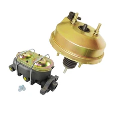 NICE UNIVERSAL 8" POWER BRAKE BOOSTER + 1" BORE CORVETTE MASTER 9/16 & 1/2 PORTS