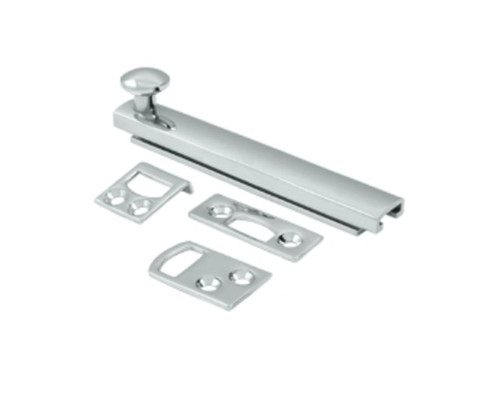Deltana Surface Bolt w/ Strikes | 4 Inch | Concealed Screw | Solid Brass - Picture 9 of 11