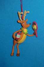 Christmas Tree Deer Ornament 3"