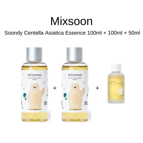 Mixsoon Soondy Centella Asiatica Essence Bundle (100ml + 100ml + 50ml) Soothing