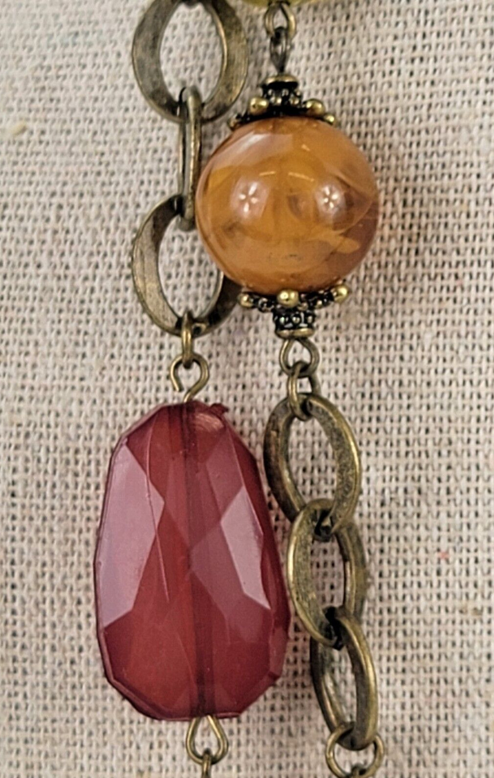 Ruby Rd. Brass Tone Double Chain Multicolor Faux … - image 7