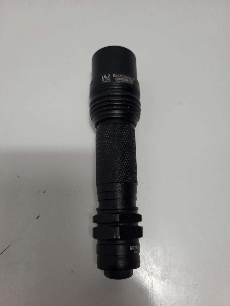 Rare Pentagon Flashlight UL2 black Tested Working Nice Condition