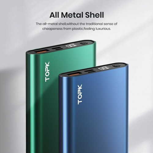 Power Bank 10000mah Portable Charger Led External Battery Two Way Fast Charging - Picture 7 of 18