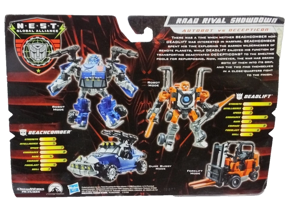 Transformers Revenge of the Fallen Road Rival Showdown Beachcomber Deadlift New - Image 3 of 3