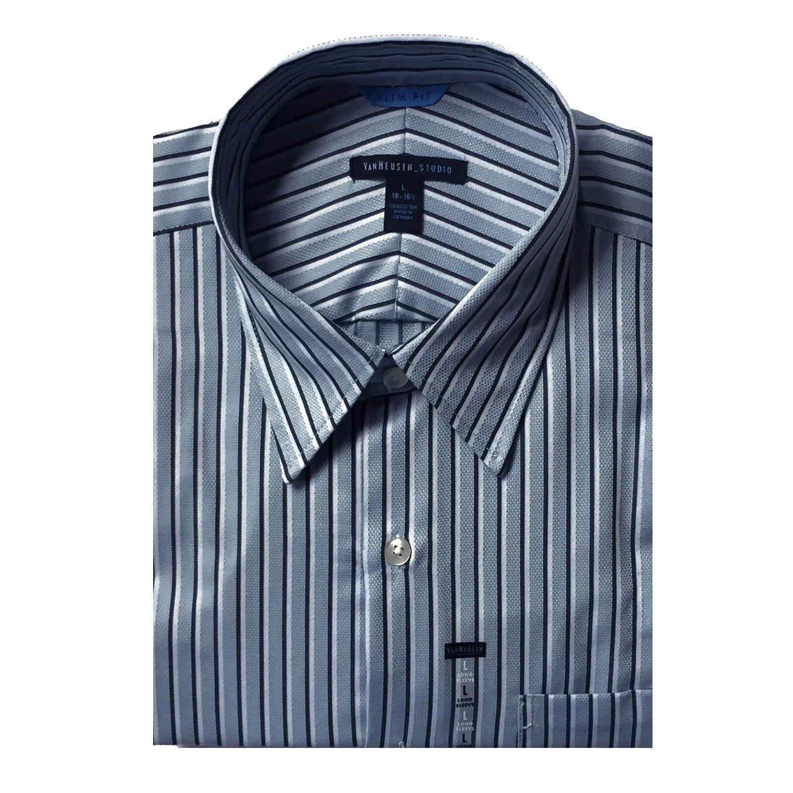 Van Heusen 100% Cotton Striped Dress Shirts for Men