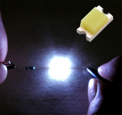 50 Stück SMD LED 0603 kalt weiß / cool cold white SMDs