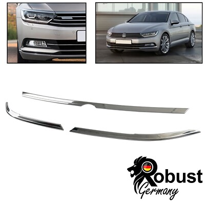 Für Volkswagen Passat B8 Scheinwerfer Kühlergrill Blende Edelstahl 2014-2022