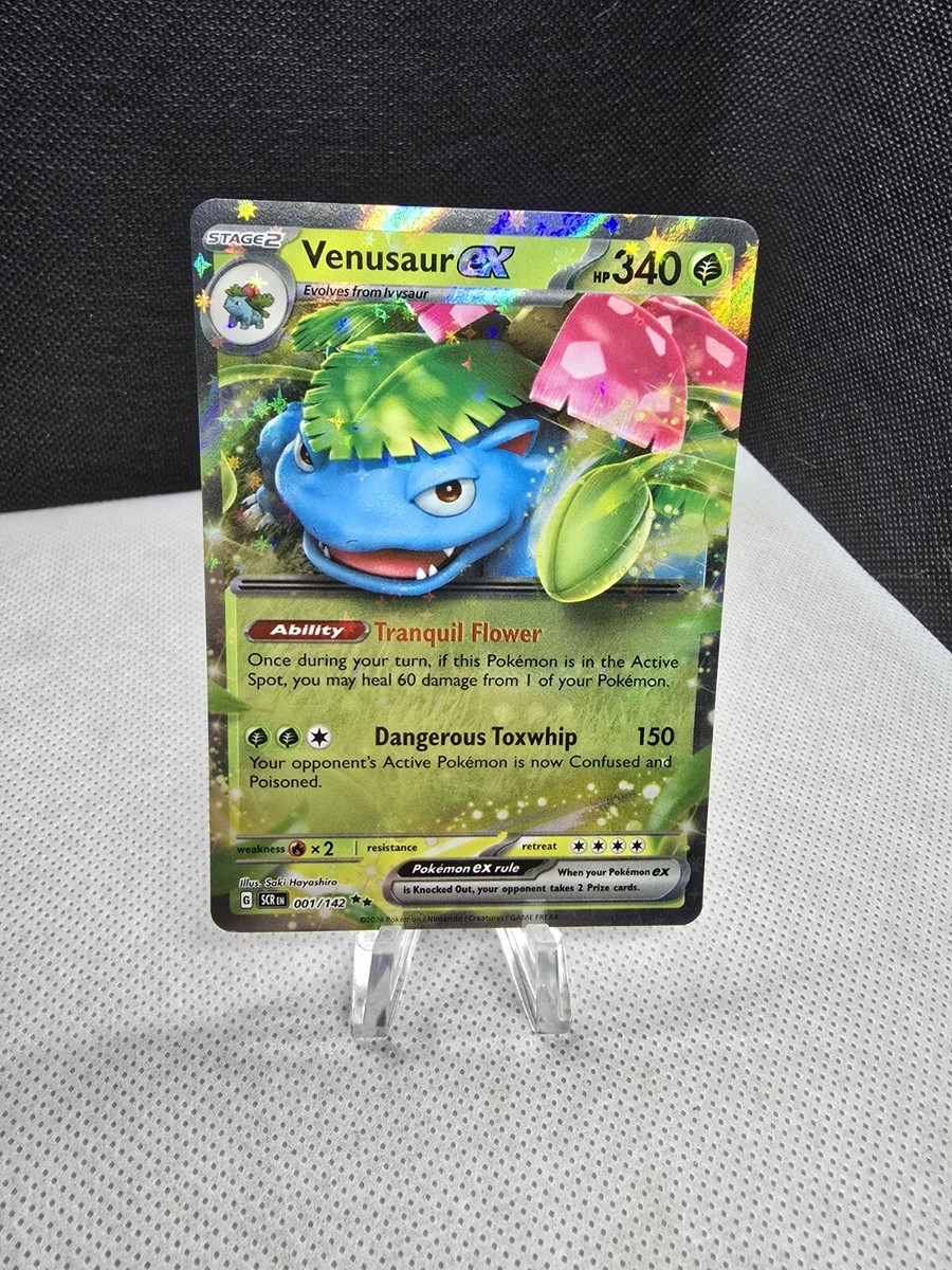 2024 Pokemon Stellar Crown VENUSAUR EX Double Rare 001/142 2024 Pokemon Stellar Crown VENUSAUR EX Double Rare 001/142